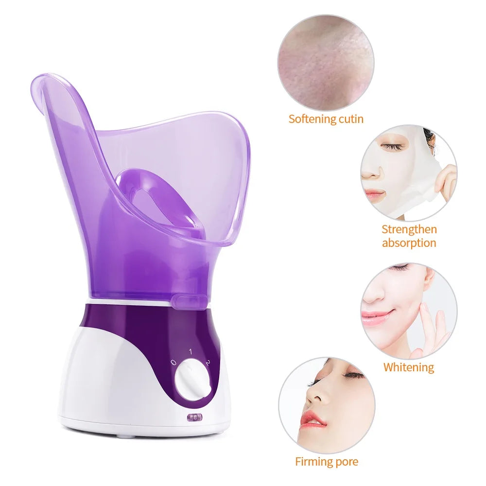 Professional Facial Steamer for Skin Moisturization, Pore Cleansing, and Home Spa Treatment